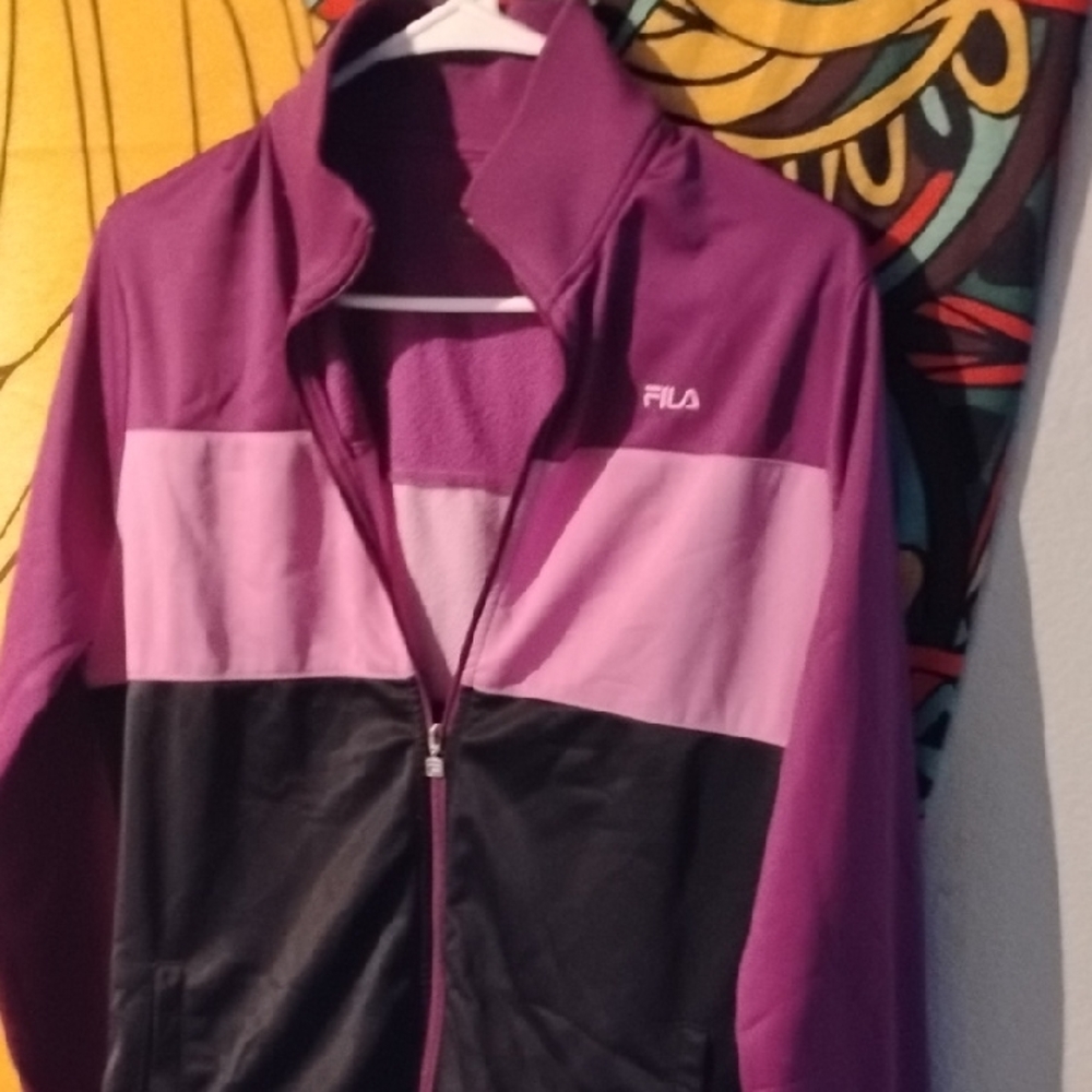 Fila Purple and Pink Bomber Jacket